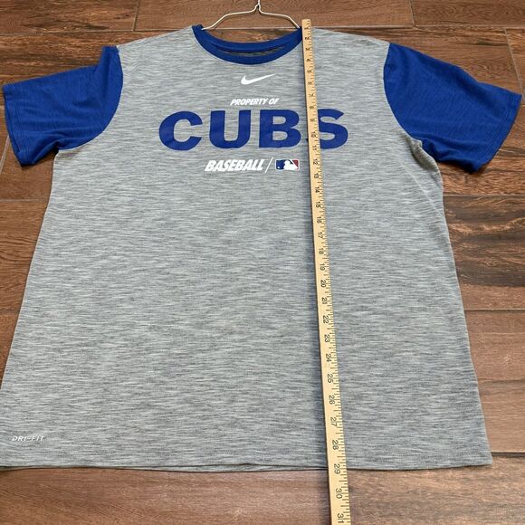 Men's Nike Chicago Cubs Dri-Fit Shirt MLB Baseball Gray EUC Sz XL - Picture 3 of 5